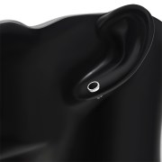 6pairs, Black Onyx Oval Silver Stud Earrings, e345